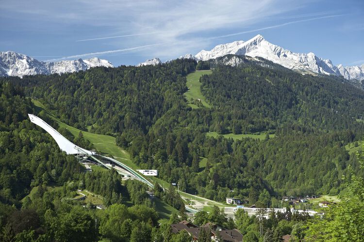 Skisprungschanze in Garmisch-Partenkirchen im Allgäu